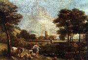 ZAIS, Giuseppe Landscape with Shepherds and Fishermen painting